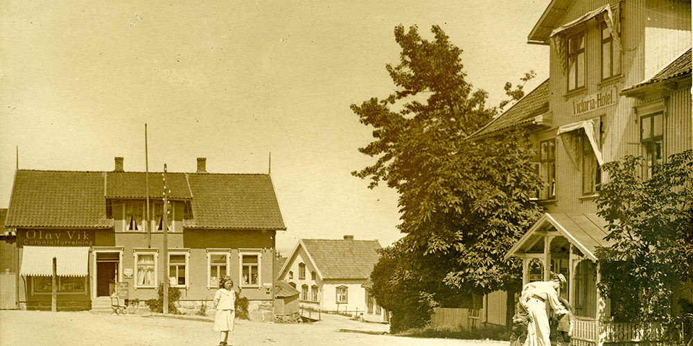 Thaulows plass i Åsgårdstrand rundt 1910